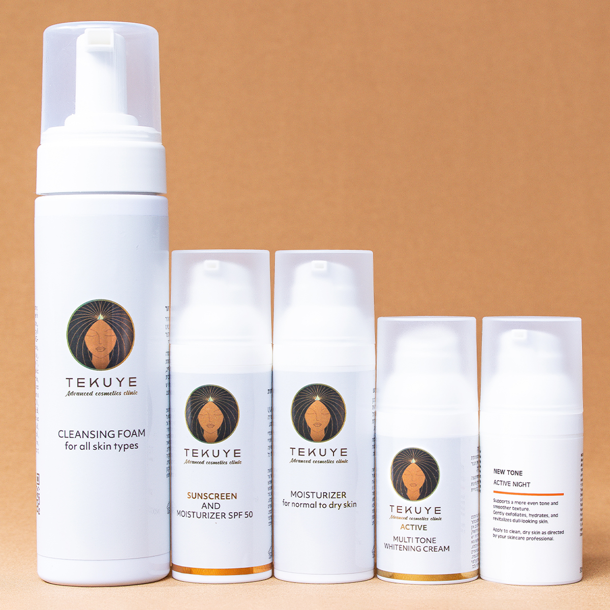 Package with 5 products for Whitening Treatment for Normal Skin